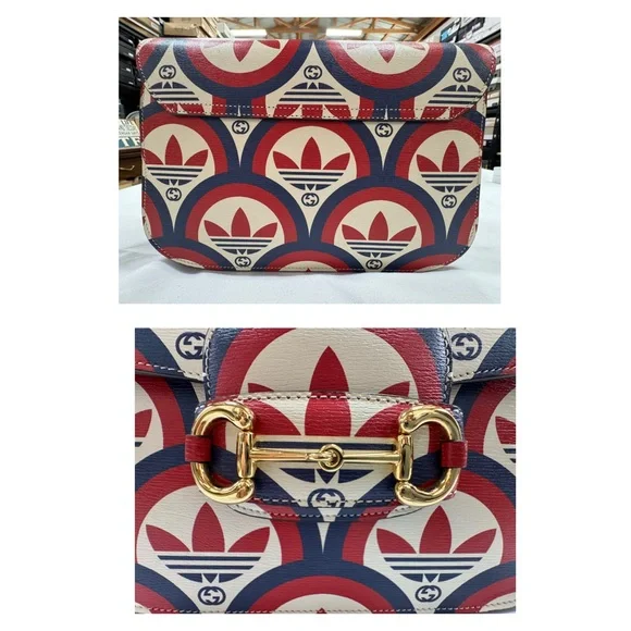 Gucci/Adidas Printed Crossbody Bag in Red & Blue - Picture 4 of 10